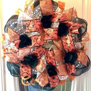 Holiday Halloween Fall Wreath handmade
